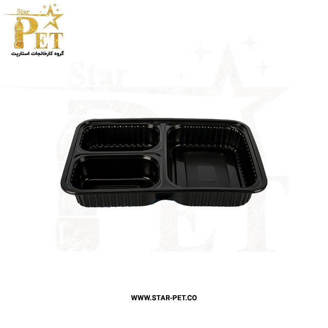 دیس یکبار مصرف سه خانه دارا