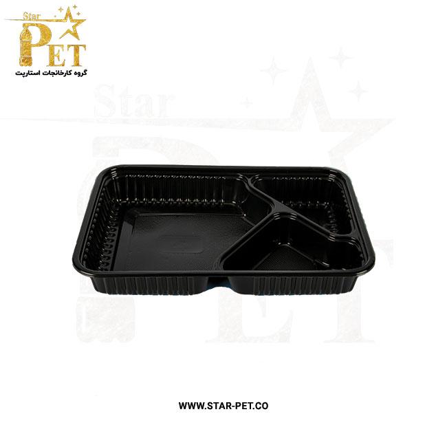 ظرف یکبار مصرف سه خانه ارس