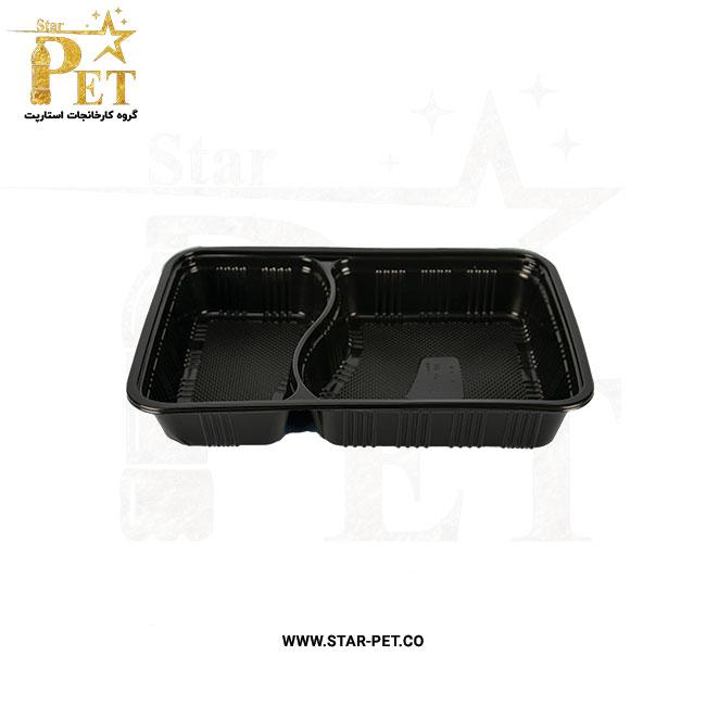 ظرف یکبار مصرف دو خانه متین